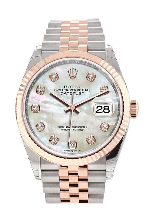 rolex lady datejust white dial|Rolex Datejust 36mm diamond dial.